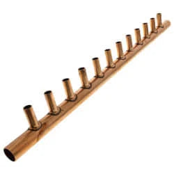 1-Inch Male Sweat Copper Manifold w/ 1/2-Inch Sweat Loops (12 Outlets) CM12-100SA-SO