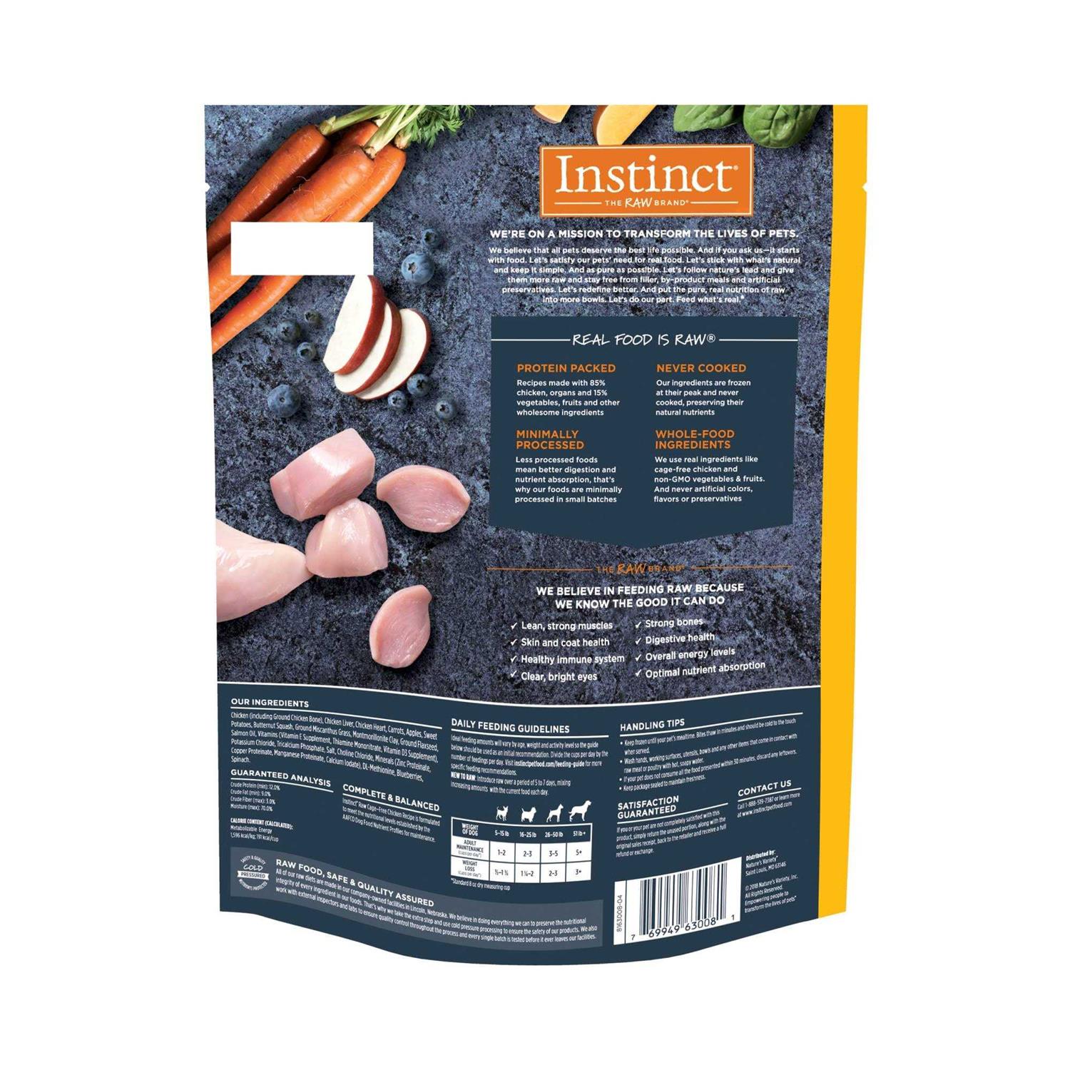 Raw Frozen Bites Cage Free Chicken Dog Food U3944