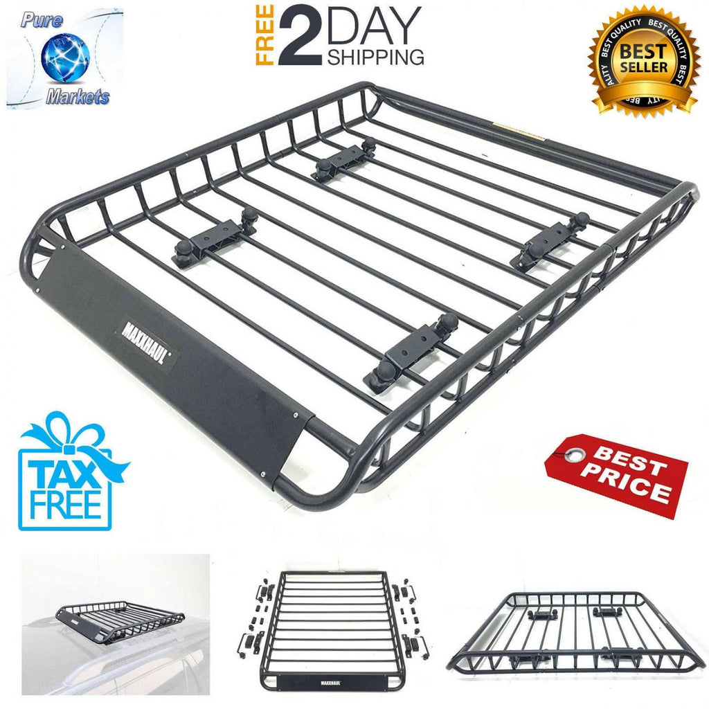 Steel Roof Rack Car Top Cargo Carrier Basket H5447